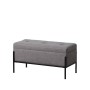 Coffre 83 x 40 x 43 cm Tissu Synthétique Métal