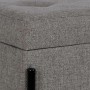Coffre 83 x 40 x 43 cm Tissu Synthétique Métal