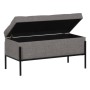 Coffre 83 x 40 x 43 cm Tissu Synthétique Métal