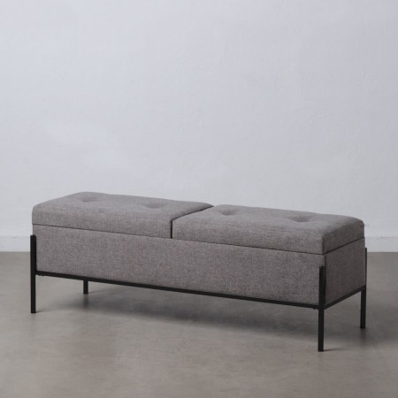 Coffre 123 x 40 x 43 cm Tissu Synthétique Métal