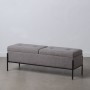 Coffre 123 x 40 x 43 cm Tissu Synthétique Métal