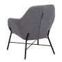 Fauteuil 65 x 65 x 77 cm Tissu Synthétique Gris Métal