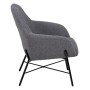 Fauteuil 65 x 65 x 77 cm Tissu Synthétique Gris Métal