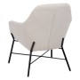 Fauteuil 65 x 65 x 77 cm Tissu Synthétique Beige Métal