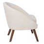 Fauteuil 73 x 61 x 76 cm Tissu Synthétique Bois Crème