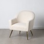 Fauteuil 71 x 72 x 82,5 cm Tissu Synthétique Métal Crème