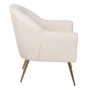 Fauteuil 71 x 72 x 82,5 cm Tissu Synthétique Métal Crème