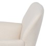 Fauteuil 71 x 69 x 87 cm Tissu Synthétique Métal Crème