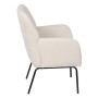 Fauteuil 71 x 69 x 87 cm Tissu Synthétique Métal Crème