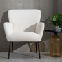 Fauteuil 71 x 69 x 87 cm Tissu Synthétique Métal Crème