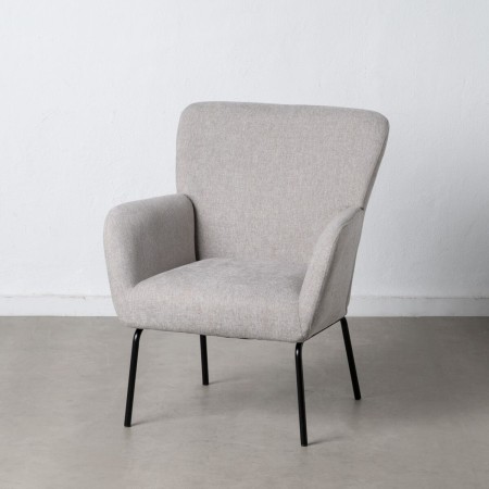 Fauteuil 71 x 69 x 87 cm Tissu Synthétique Gris Métal