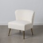 Fauteuil 66 x 65 x 72 cm Tissu Synthétique Métal Blanc