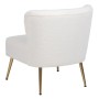 Fauteuil 66 x 65 x 72 cm Tissu Synthétique Métal Blanc