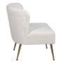 Fauteuil 66 x 65 x 72 cm Tissu Synthétique Métal Blanc