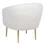 Fauteuil 75 x 70 x 74 cm Tissu Synthétique Métal Blanc