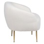 Fauteuil 75 x 70 x 74 cm Tissu Synthétique Métal Blanc