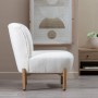 Fauteuil 62 x 75 x 74 cm Tissu Synthétique Métal Blanc