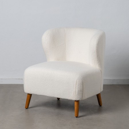 Fauteuil 72 x 78 x 82 cm Bois d'hévéa Blanc