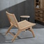 Fauteuil 60,5 x 73,5 x 72,5 cm Naturel Bois Rotin