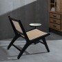 Fauteuil 60,5 x 73,5 x 72,5 cm Naturel Noir Bois Rotin