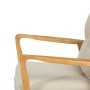 Fauteuil 67 x 73 x 84 cm Tissu Synthétique Beige Bois