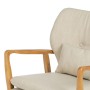 Fauteuil 67 x 73 x 84 cm Tissu Synthétique Beige Bois