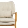 Fauteuil 67 x 73 x 84 cm Tissu Synthétique Beige Bois