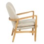 Fauteuil 67 x 73 x 84 cm Tissu Synthétique Beige Bois