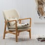 Fauteuil 67 x 73 x 84 cm Tissu Synthétique Beige Bois