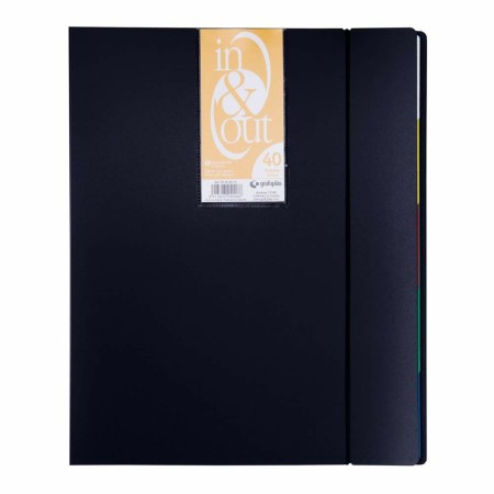 Carpeta Clasificadora Grafoplas In & Out Negro 40 Fundas