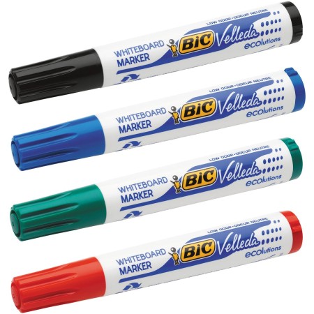 Rotulador para Pizarra Bic Velleda 4 Unidades Multicolor