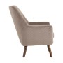 Fauteuil 73 x 79 x 87 cm Tissu Synthétique Bois Taupe