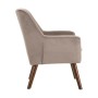 Fauteuil 67 x 67 x 81,5 cm Tissu Synthétique Bois Taupe