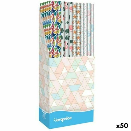 Papel de Regalo Europrice Melody Multicolor Rollo 70 x 200 cm (50 Unidades)