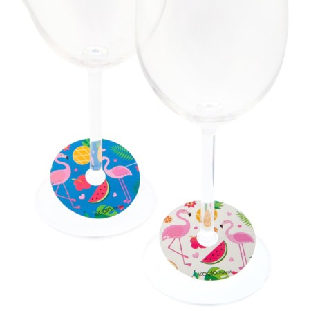 Identificateur de Verres Koala Flamingo (6 pcs) 5,5 cm Plastique