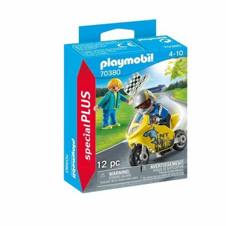 Playset Playmobil 70380A Motocicleta Carreras 70380 (12 pcs)