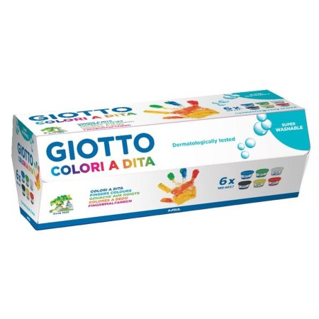 peinture pour doigts Giotto  Multicouleur 6 Pièces 100 ml