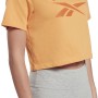 Camiseta de Manga Corta Mujer Reebok RI BL CROP TEE HT6206 Naranja