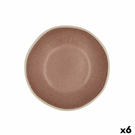 Assiette creuse Bidasoa Gio Céramique Marron 19 cm (6 Unités)