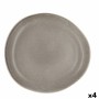 Assiette plate Bidasoa Gio Irrégulier Céramique Gris 26,5 cm (4 Unités)