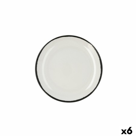 Plato Llano Ariane Vital Filo Cerámica Blanco 24 cm (6 Unidades)