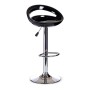 Taburete Plateado Negro