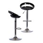 Taburete Plateado Negro