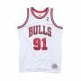 t-shirt de basket Mitchell & Ness Chicago Bulls 91 - Dennis Rodman Blanc