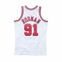 Camiseta de baloncesto Mitchell & Ness Chicago Bulls 91 - Dennis Rodman Blanco