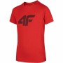 Camiseta de Manga Corta Infantil 4F Melange Rojo