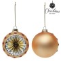 Boules de Noël 8 cm (2 uds) Verre Doré