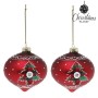 Boules de Noël 8 cm (2 uds) Verre Rouge