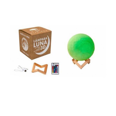 Lámpara de mesa Roymart Multicolor 3D Luna Ø 15 cm