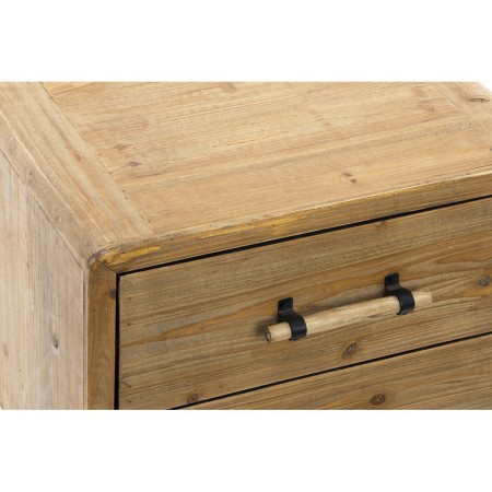 Table de Nuit DKD Home Decor 50 x 37 x 55 cm Sapin Naturel Noir Marron
